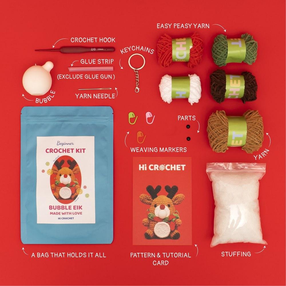 Press Bubble Animals Bubble Elk Crochet Kit - Image 5