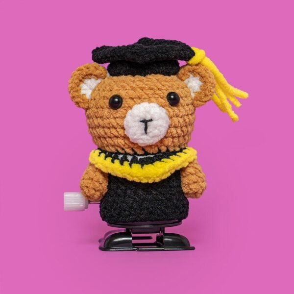 Cute Animal Gruduation Dr. Walking Bear Crochet Kit