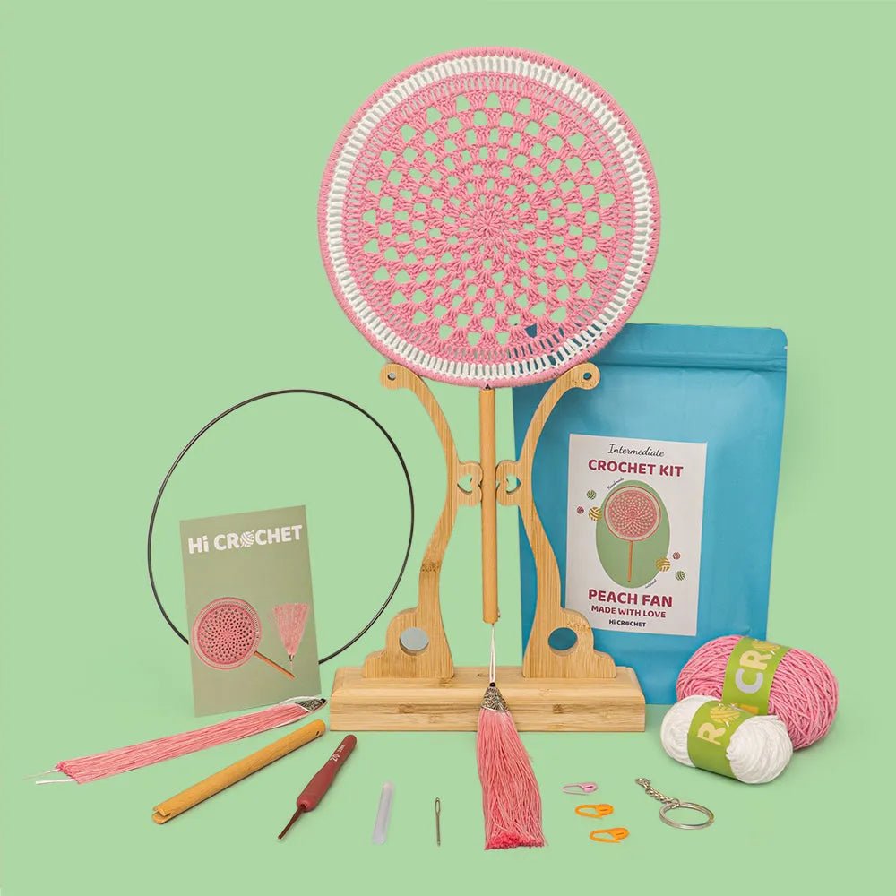 Peach Fan Crochet Kit - Image 2