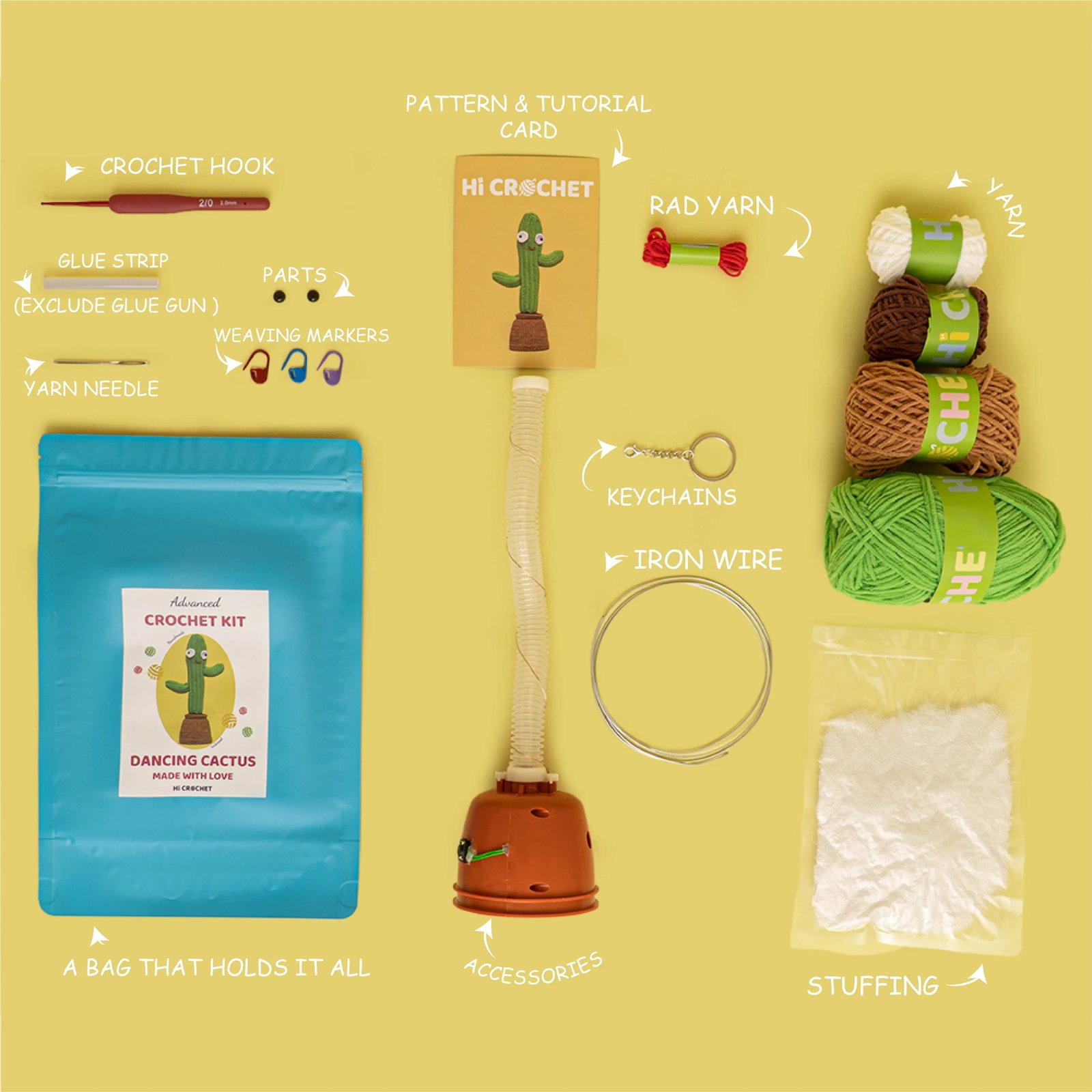 Singing and Dancing Cactus Crochet Kit - Image 4