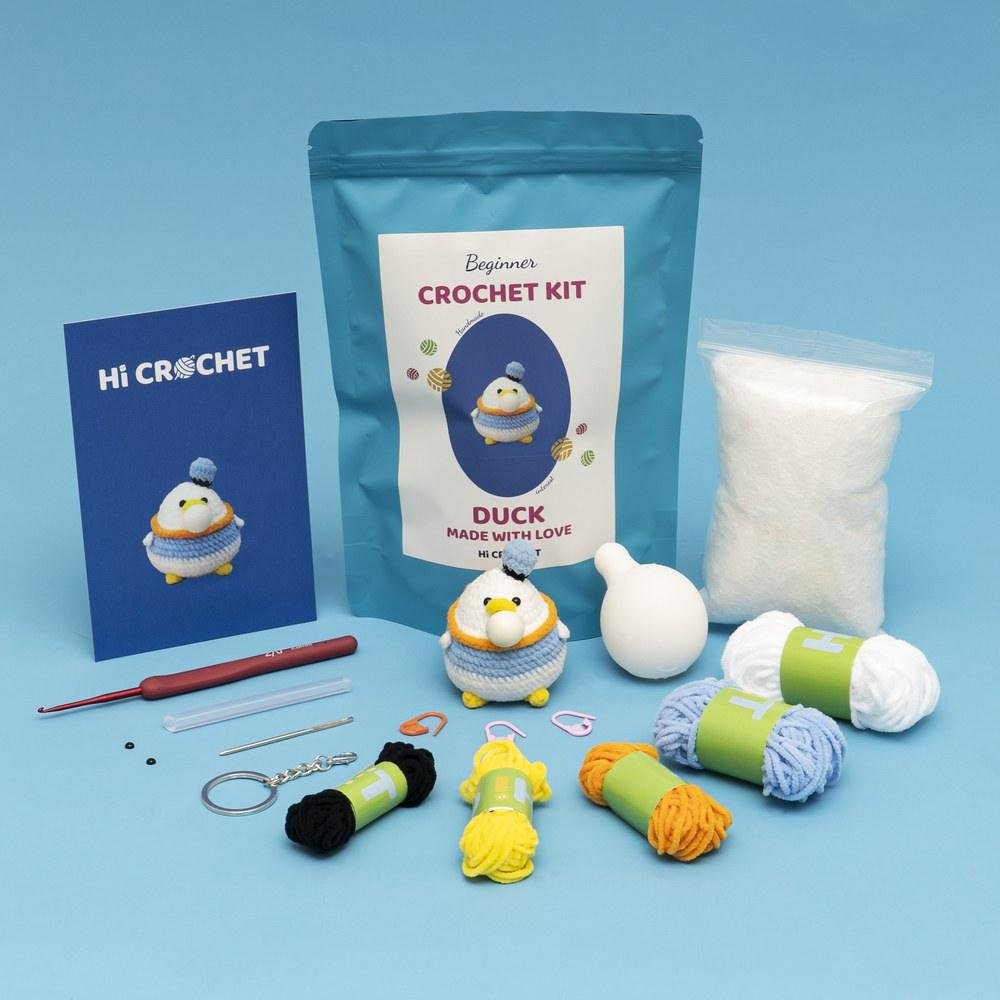 Press Bubble Duck Animal Crochet Kit - Image 2
