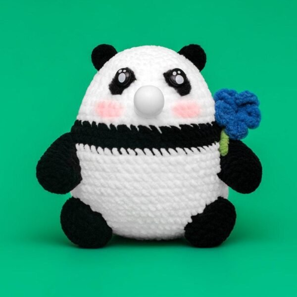 Press Bubble Panda Animal Crochet Kit-Black