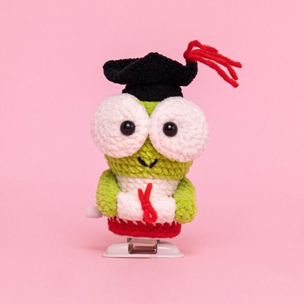 Cute Animal Gruduation Dr. Walking Frog Crochet Kit