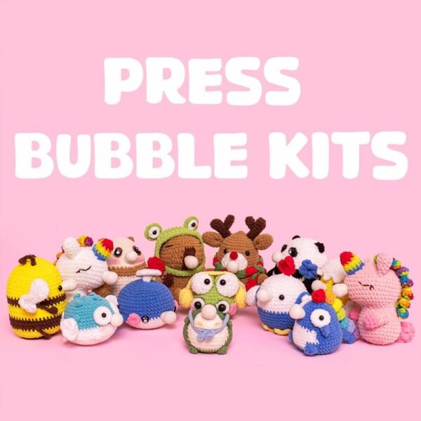 Press Bubble Animals Crochet Kit